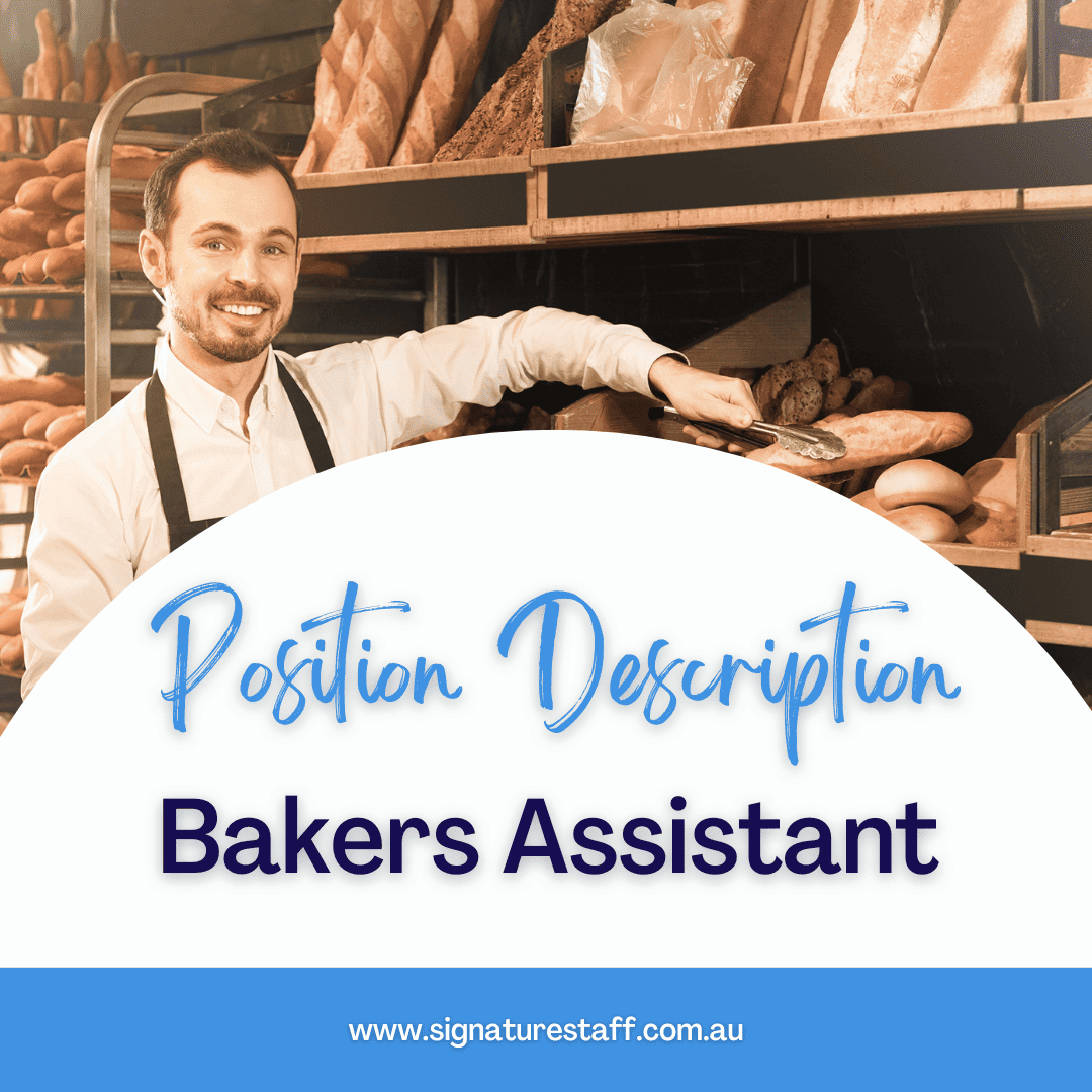 baker's assistant position description
