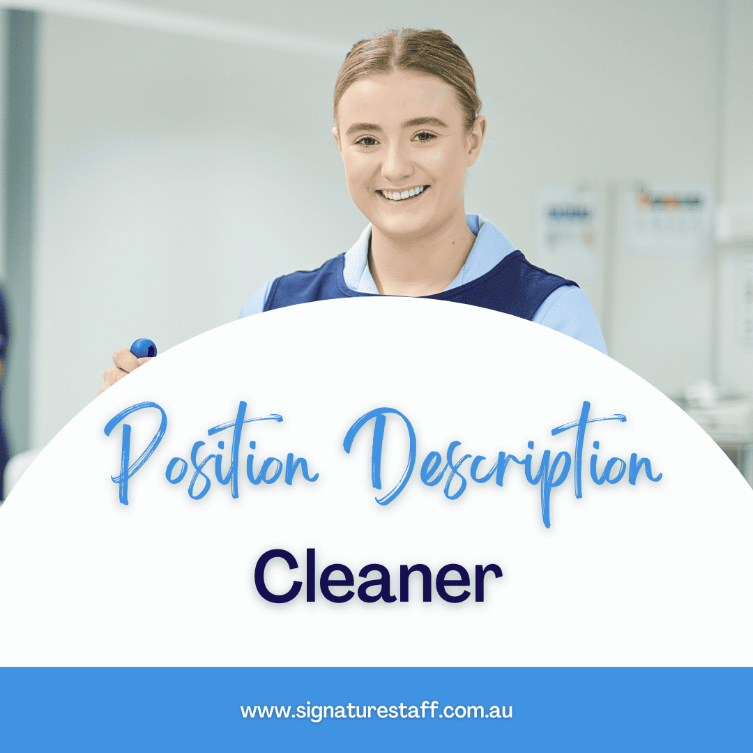 cleaner position description