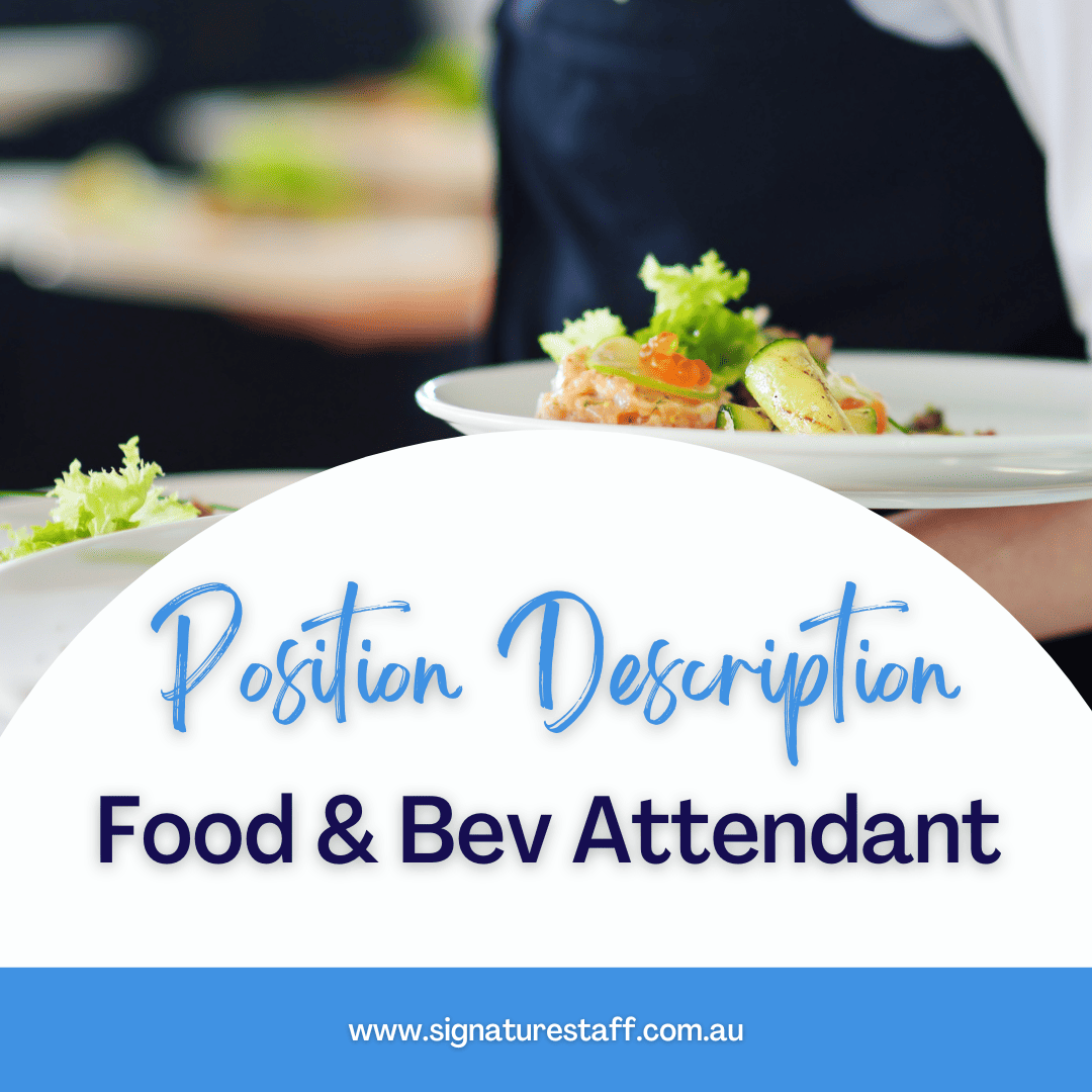 food & beverage attendant position description
