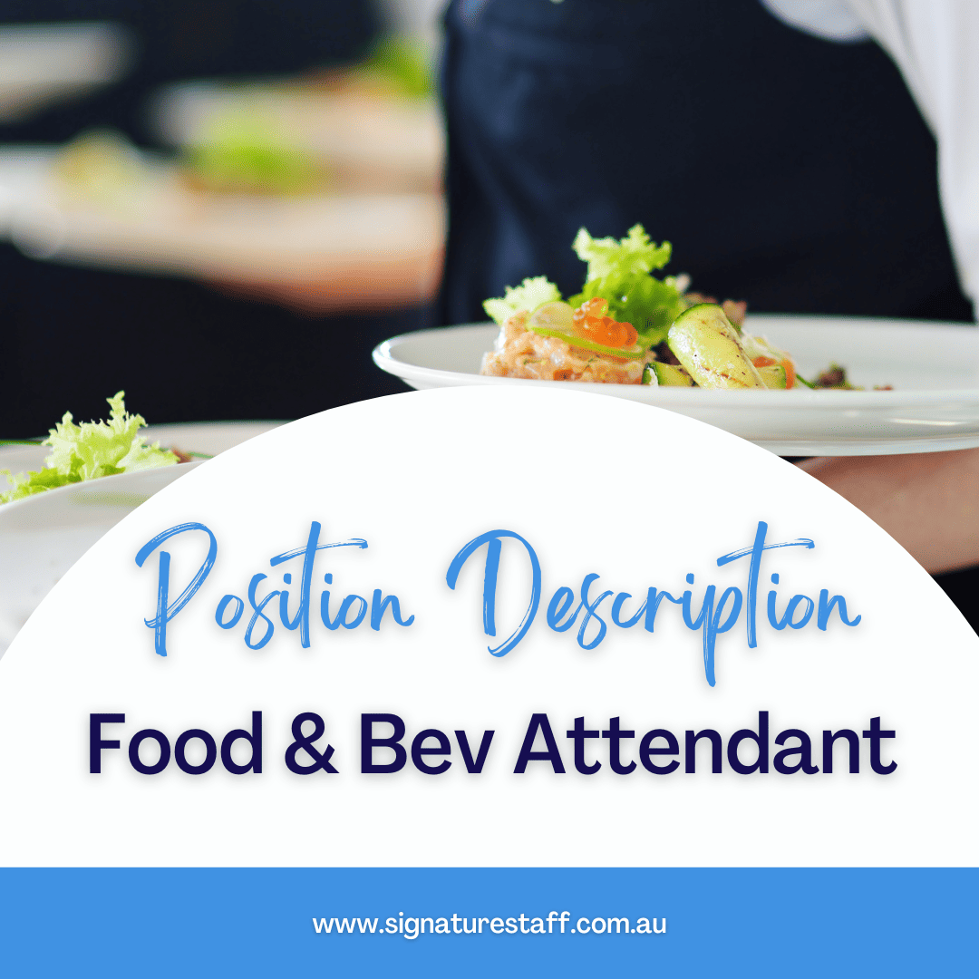 Food Beverage Attendant Job Description HR Services Online