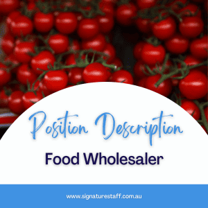 food wholesaler position description