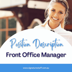 front office manager position description