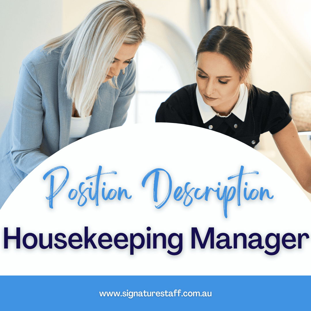 housekeeping manager position description