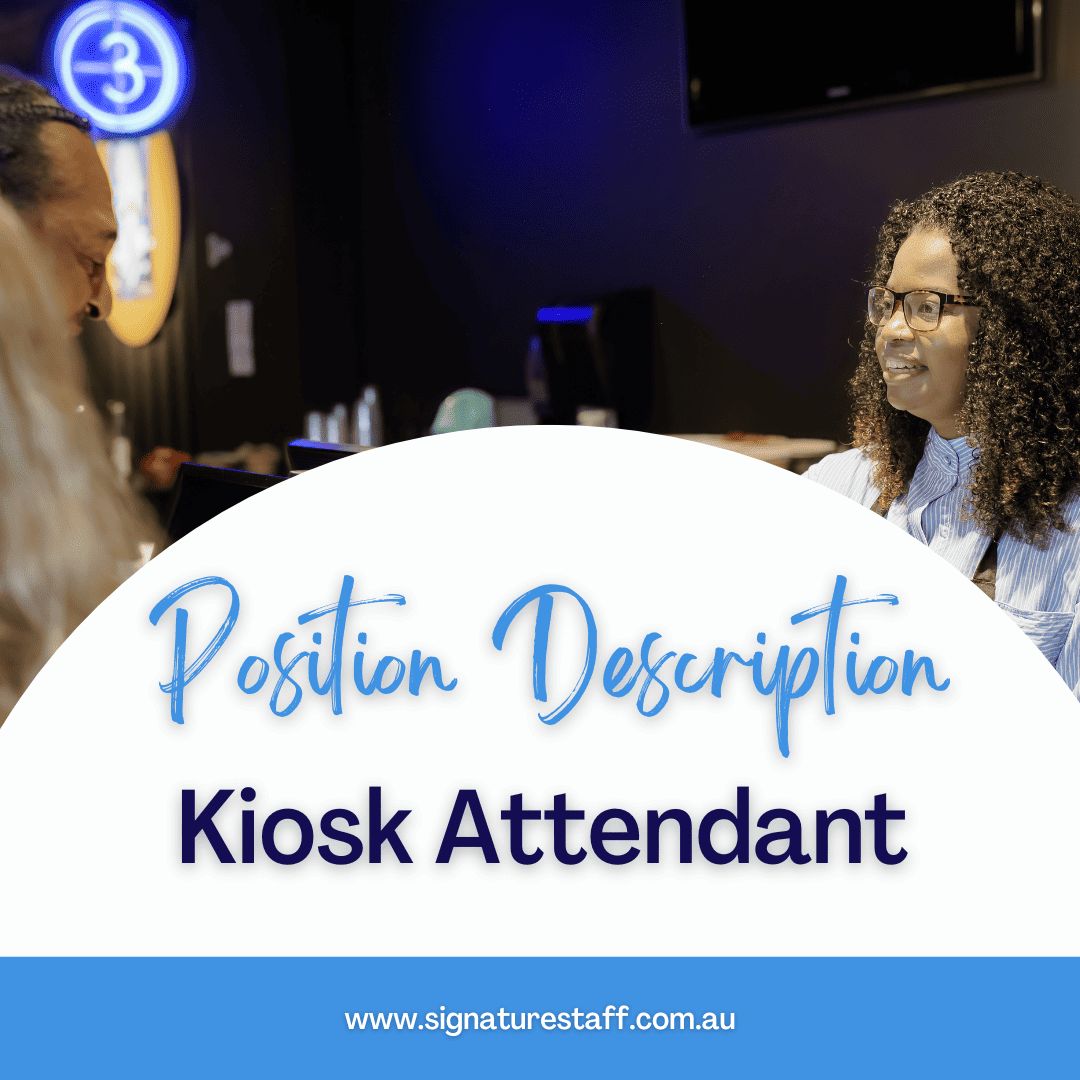 kiosk attendant position description