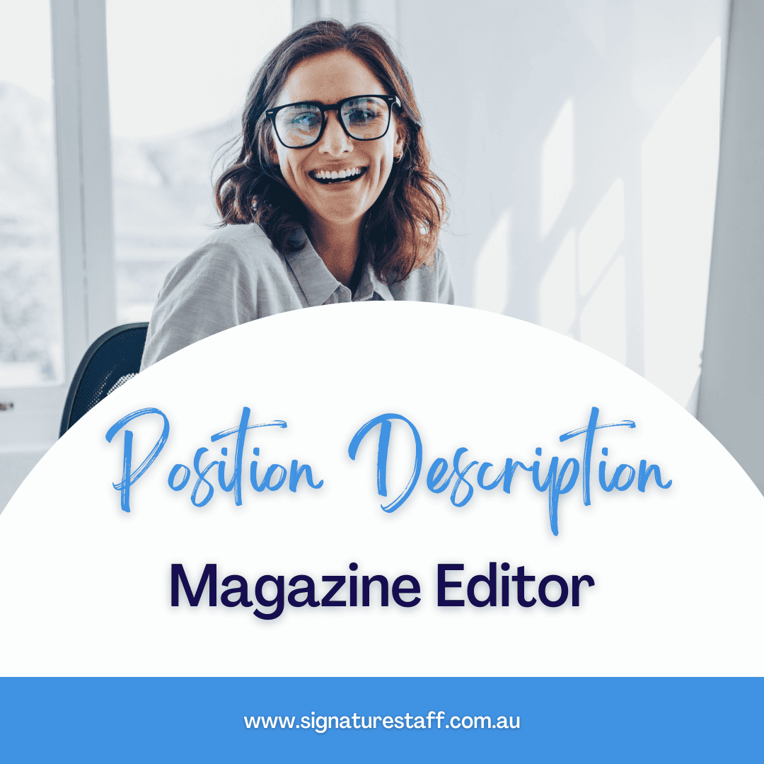 magazine editor position description