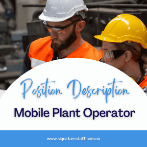 mobile plant operator position description