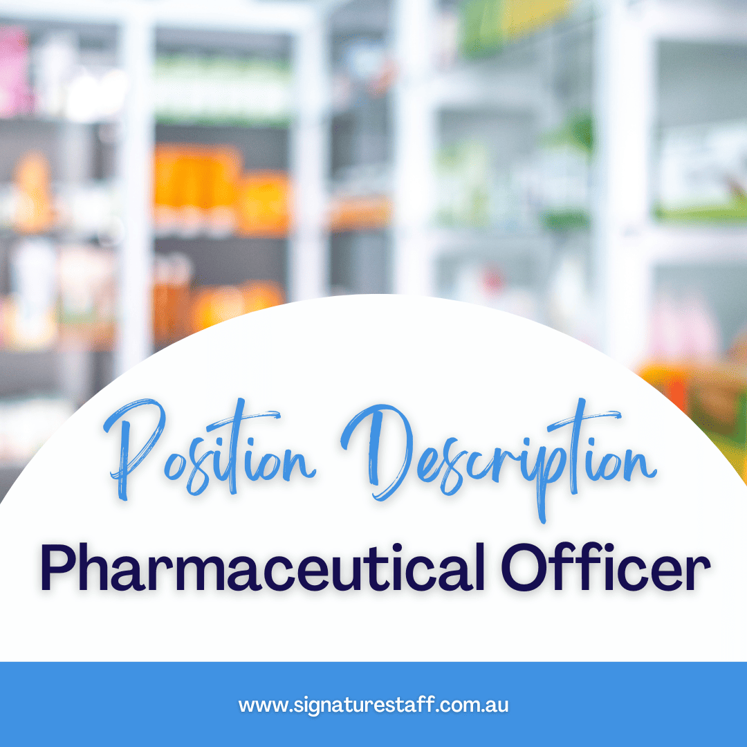 pharmaceutical officer position description