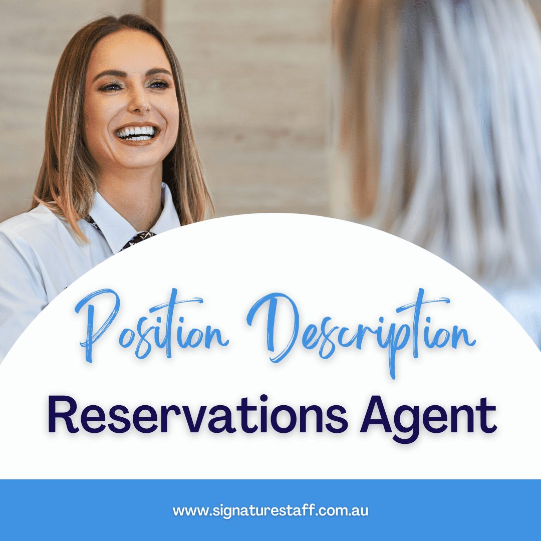 reservations agent position description