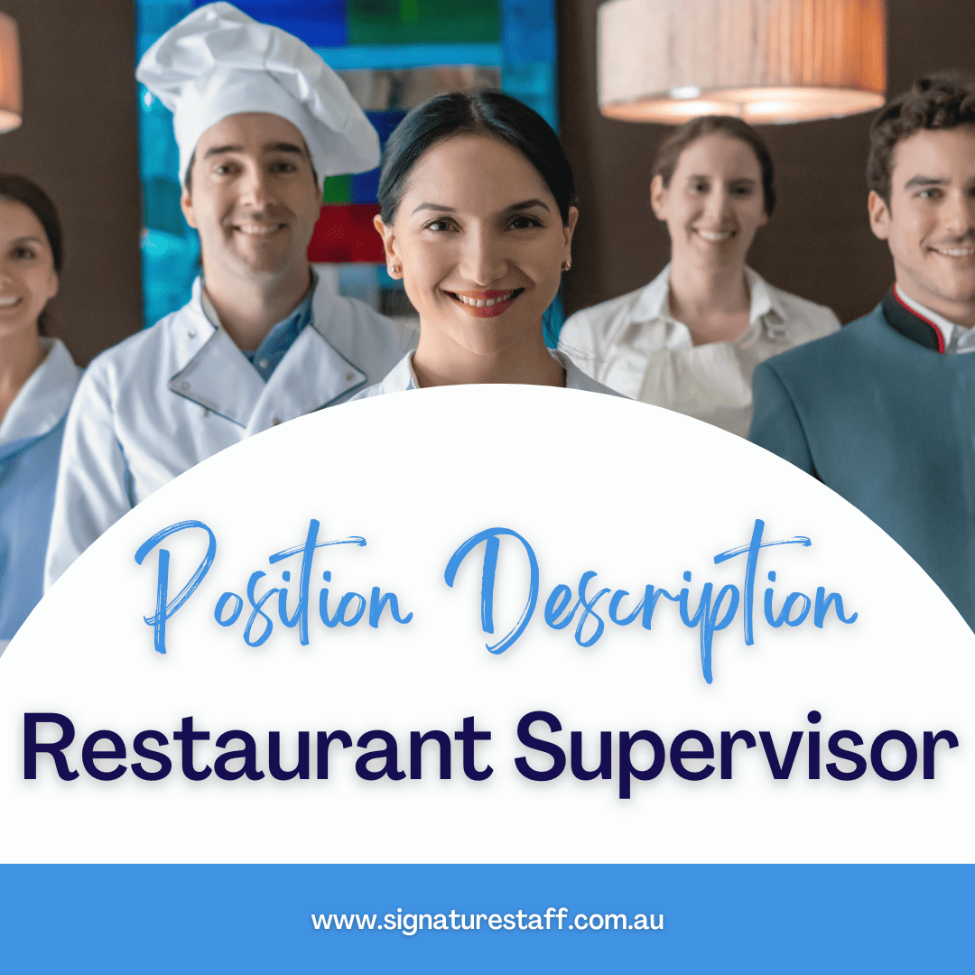 restaurant supervisor position description