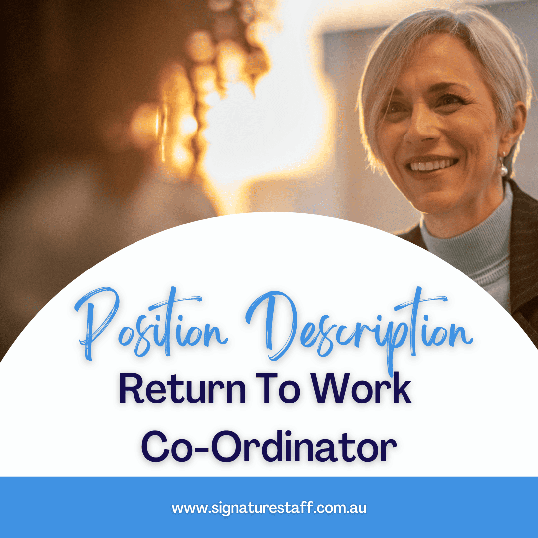return to work co ordinator position description