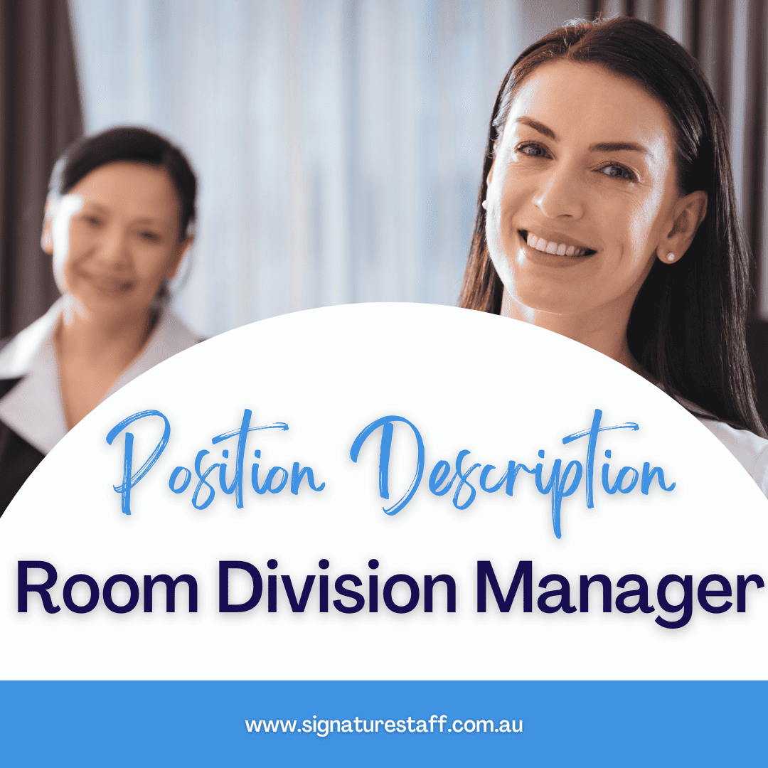 rooms division manager position description